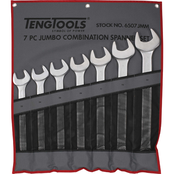 7 Piece Jumbo Combination Spanner Set (Handy Tool Roll)